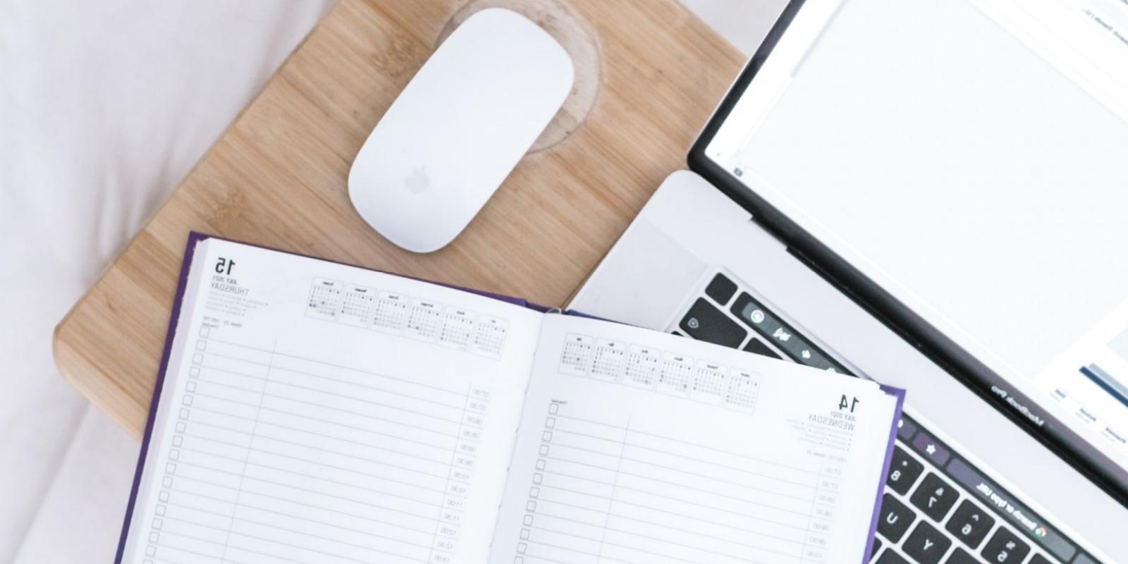 laptop and calendar planner